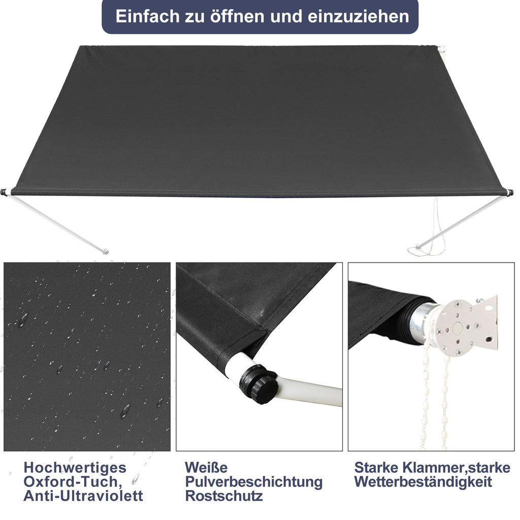 Cosmo Go Einziehbar Markisen Spannmarkise