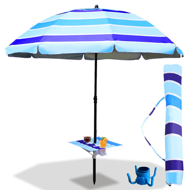 Cosmo Go Strandschirm Sonnenschirm Ø 213cm mit Tisch Hover Image