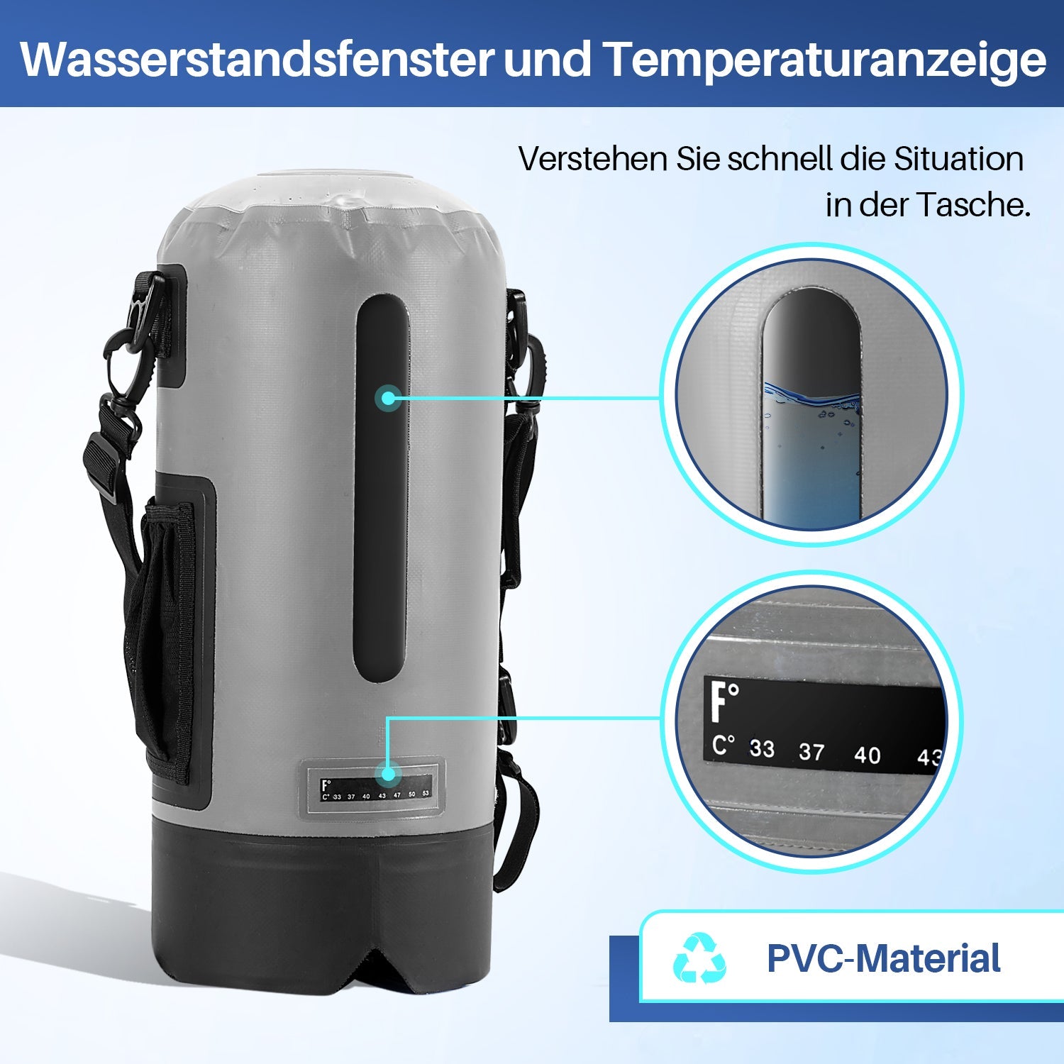 Cosmo Go Campingdusche 12L Tragbarmit Fusspumpe