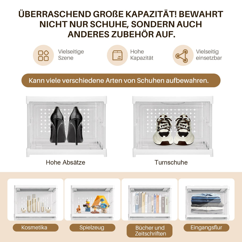 Cosmo Go 6 Ebenen Schuhboxen Aufbewahrungsbox Stapelbar