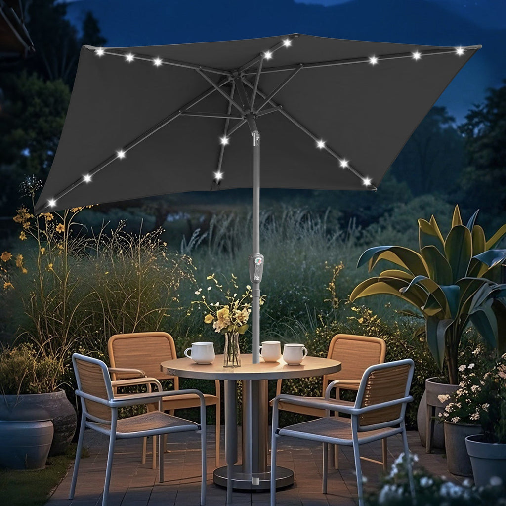 Cosmo Go Sonnenschirm 210x140 / 300x200cm Rechteckig mit LED Solar