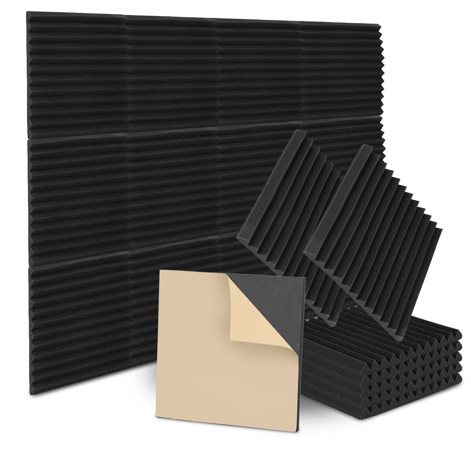 Cosmo Go Akustikschaumstoff Selbstklebend 3D Hochdichte Keil