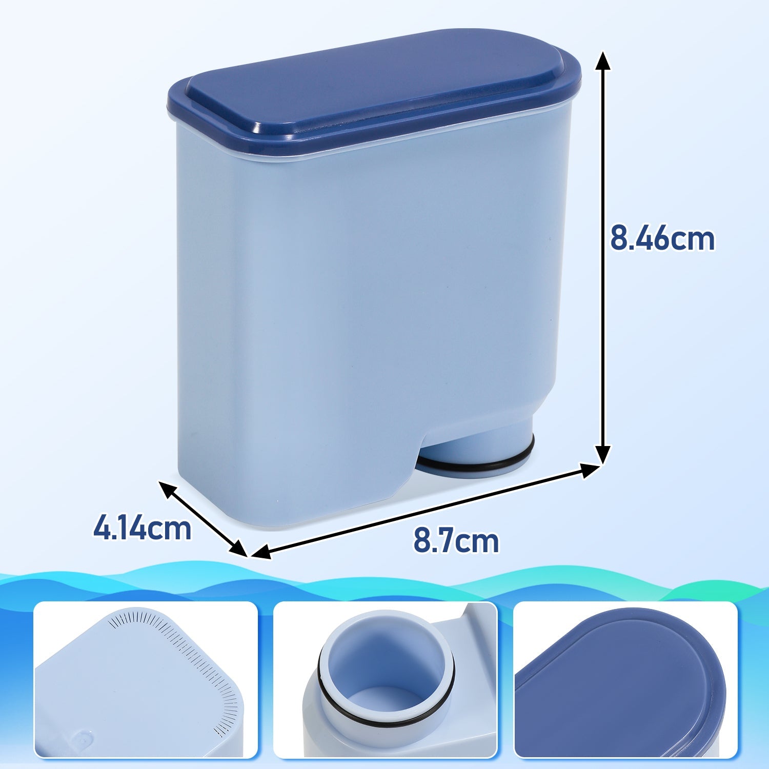 Cosmo Go 2x Wasserfilter Kaffeemaschinenfilter für Philips AquaClean