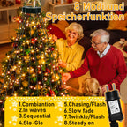 Cosmo Go LED Christbaumbeleuchtung mit Ring 280 LEDs Warmweiß IP44