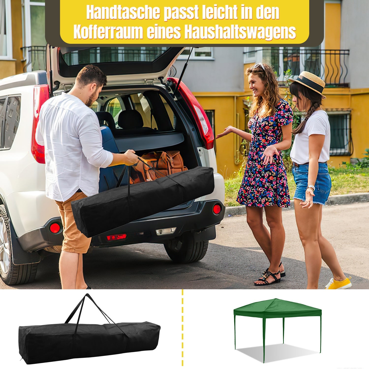 Cosmo Go Pop-Up Pavillon Gazebo 3x3m