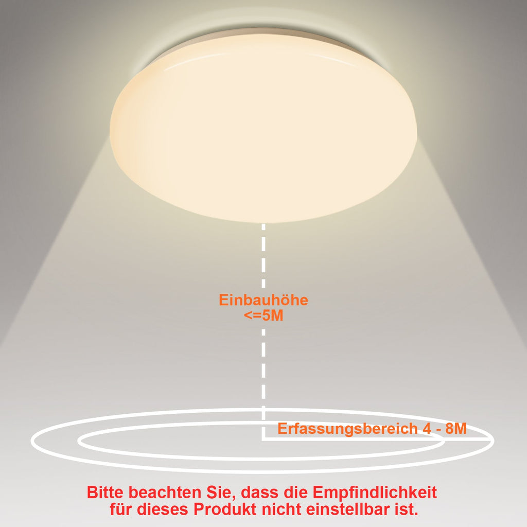 Cosmo Go LED Deckenlampe mit Bewegungsmelder 12W Warmweiß