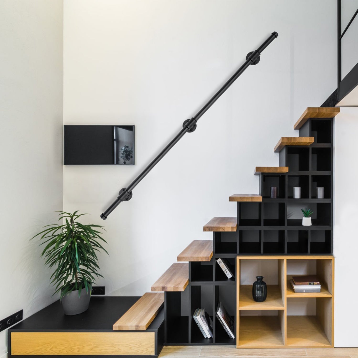 Cosmo Go Handlauf Treppe Edelstahl Handlauf Schwarz