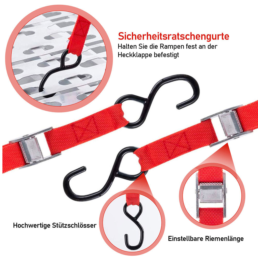 Cosmo Go Auffahrrampe Klappbar 340kg Faltbare Alu Motorradrampe