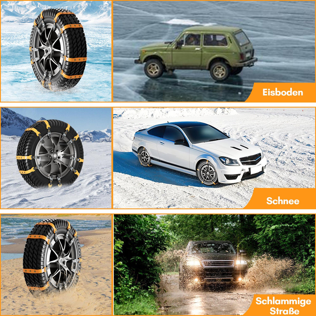 Cosmo Go Schneeketten Ketten Notfall Anti-Rutsch 10 Stück