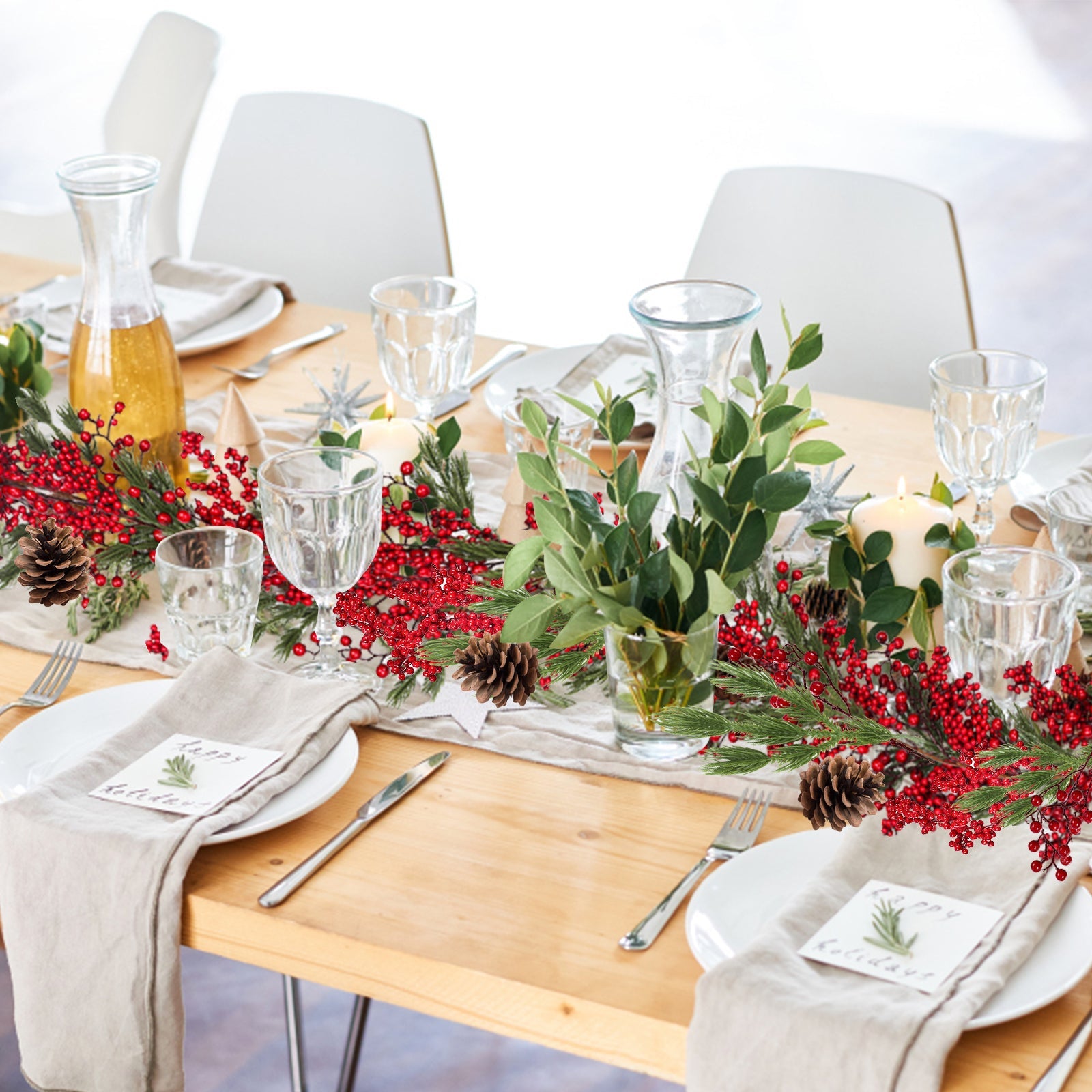 Cosmo Go 180 cm Weihnachten Girlande mit roten Beeren