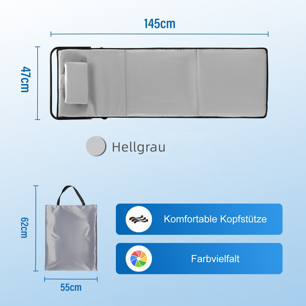 Cosmo Go Strandliegen Tragbar Strandmatte mit Einstellbar Höhe 145cm