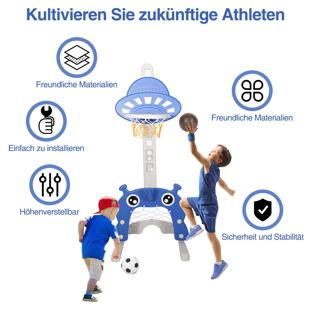 Cosmo Go Kinder Basketballkorb Set 4 in 1 höhenverstellbarer