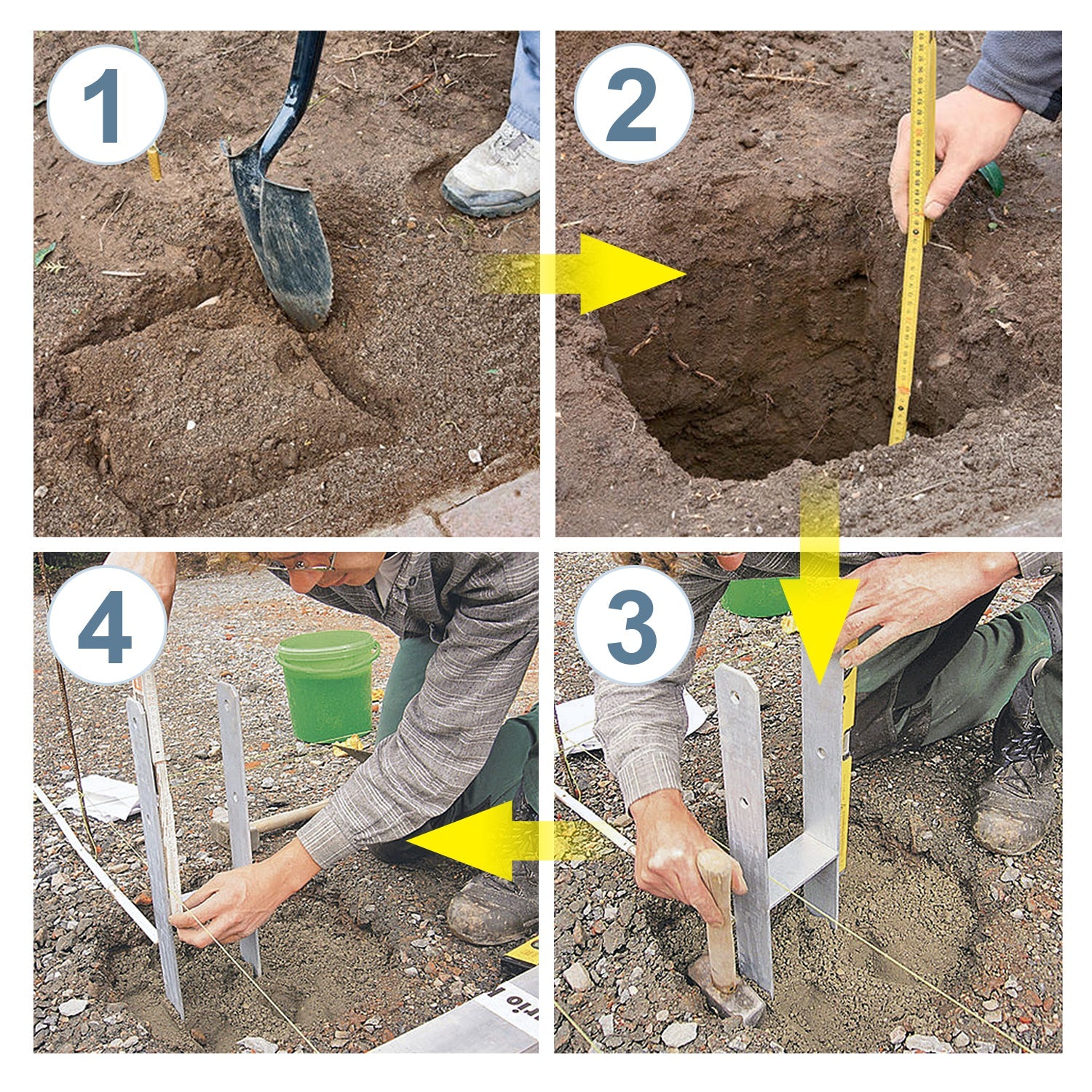 Cosmo Go 2/4 Stück H-anker H-Pfostenträger Pfosten