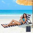 Cosmo Go Strandliegen Tragbar Strandmatte mit Einstellbar Höhe 158cm