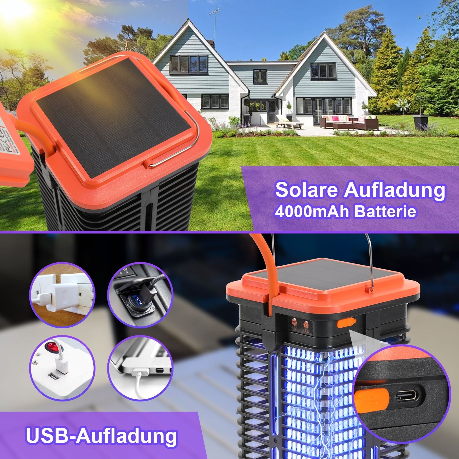 Cosmo Go Insektenvernichter Elektrisch Solar 1500V
