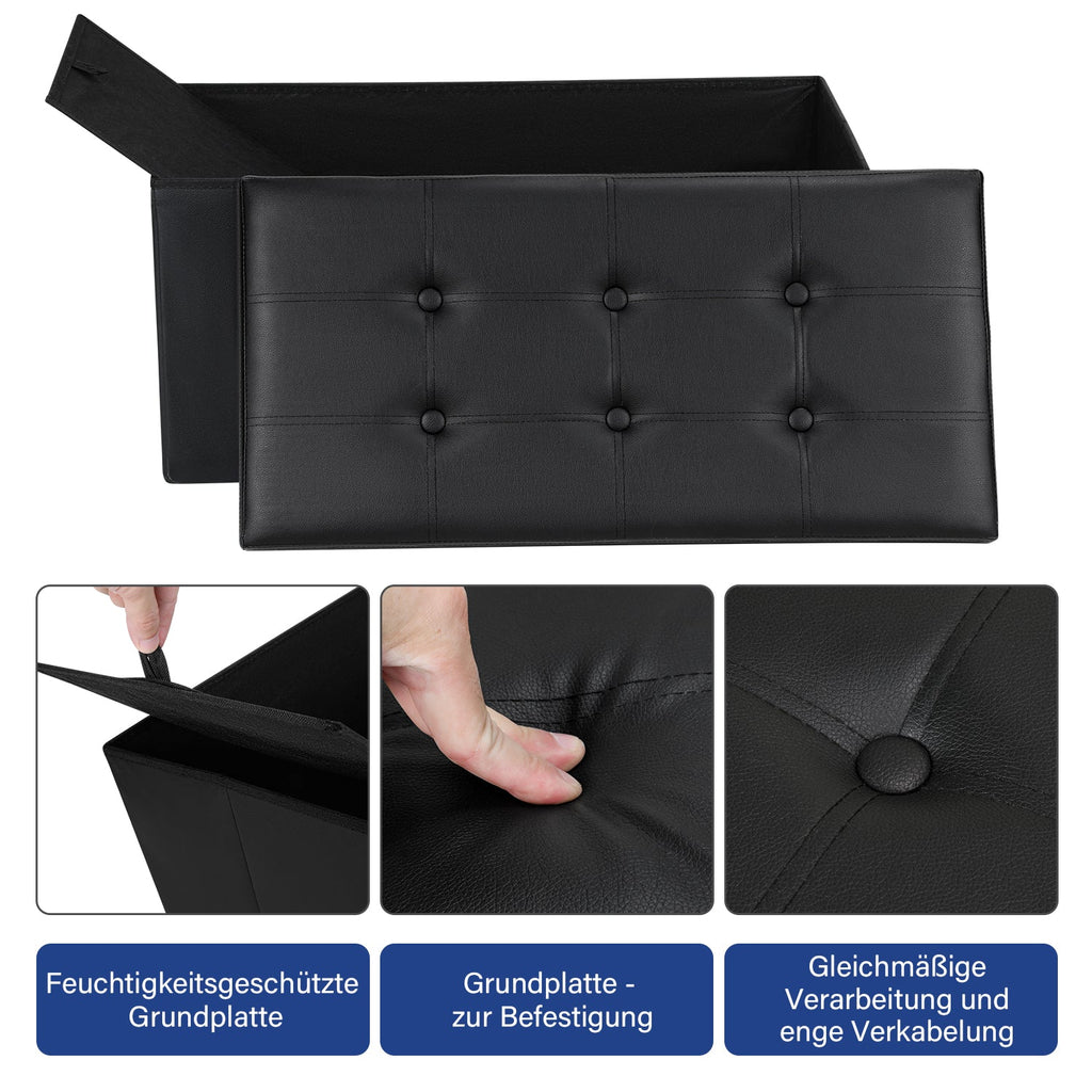 Cosmo Go Sitzhocker mit Stauraum Aufbewahrungsbox 76x38x38cm