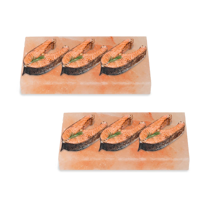 Cosmo Go Grill Salzstein BBQ 20x10x2.5CM 2er Set Hover Image
