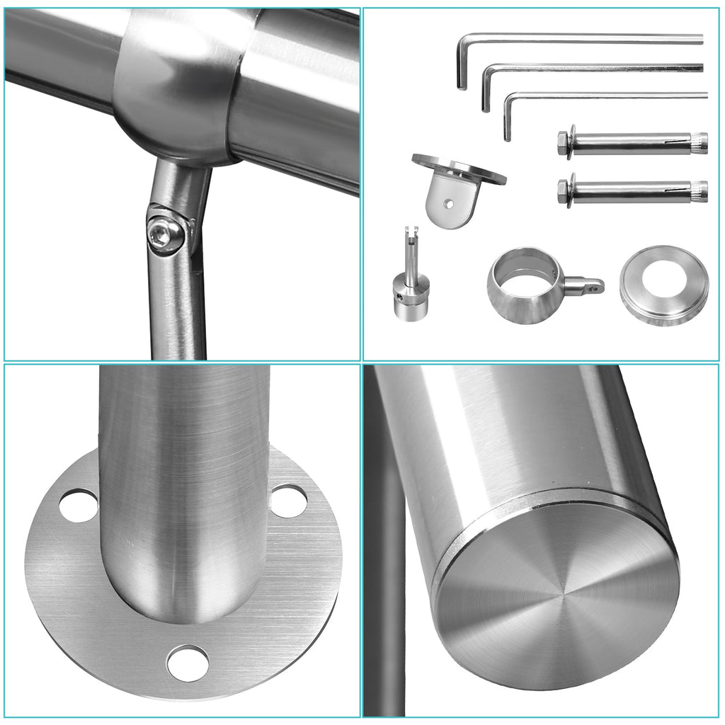 Cosmo Go Eingangsgeländer Edelstahl 80-180cm