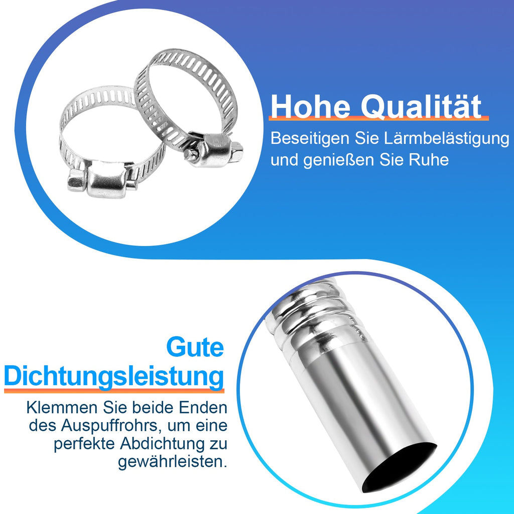 Cosmo Go Abgasschlauch Auto Edelstahl Schalldämpfer