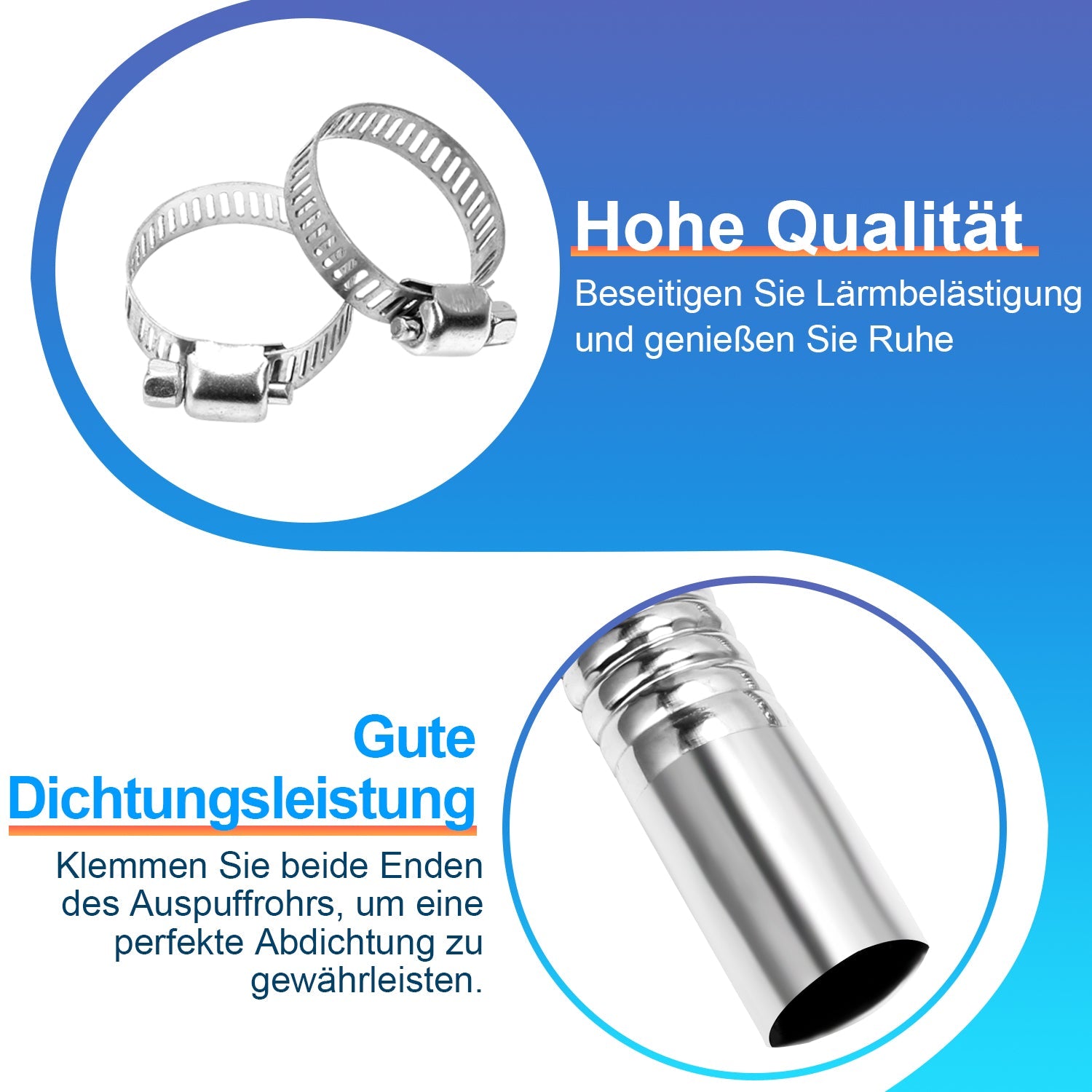 Cosmo Go Abgasschlauch Auto Edelstahl Schalldämpfer