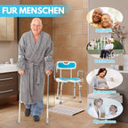 Cosmo Go Duschhocker Duschsitz mit Hochklappbare Armlehne