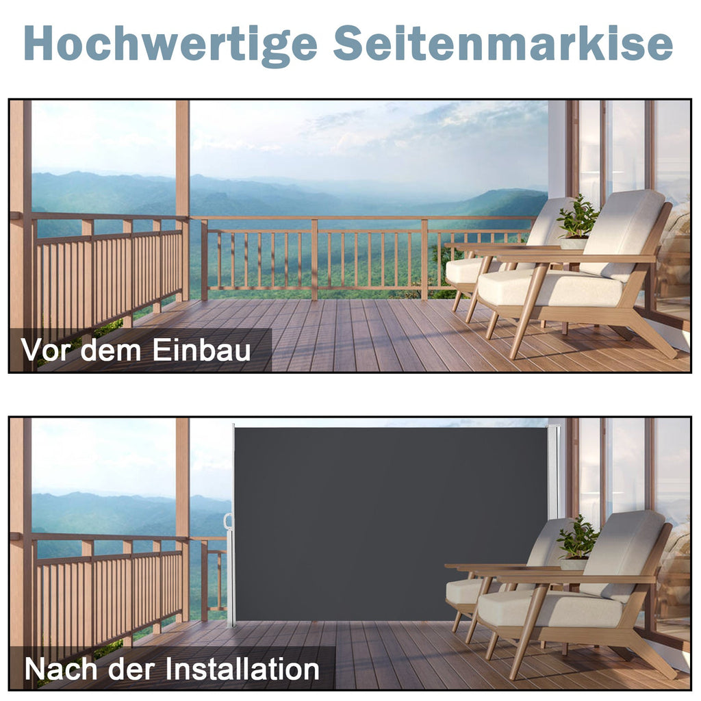 Cosmo Go Seitenmarkise Sichtschutz Ausziehbar