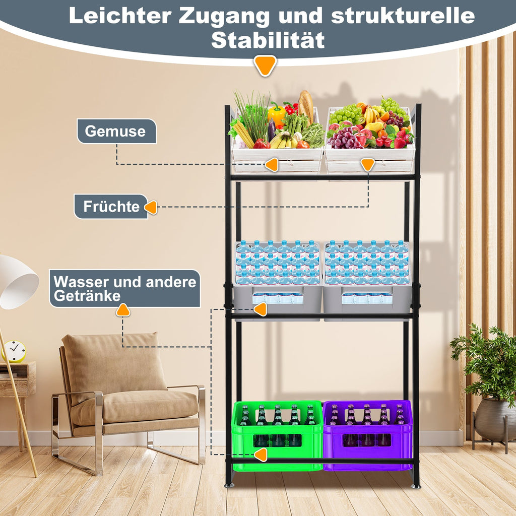 Cosmo Go Getränkekistenregal für 6 Kästen 140 * 71 * 30CM