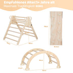 Cosmo Go Klettergerüst Indoor 3-in-1  mit Bogen/Rutsche/Dreieck