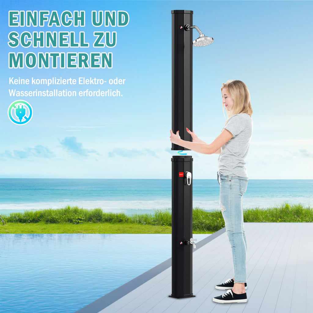 Cosmo Go Solardusche 35L Solardusche Gartendusche Inkl. Schutzhaube
