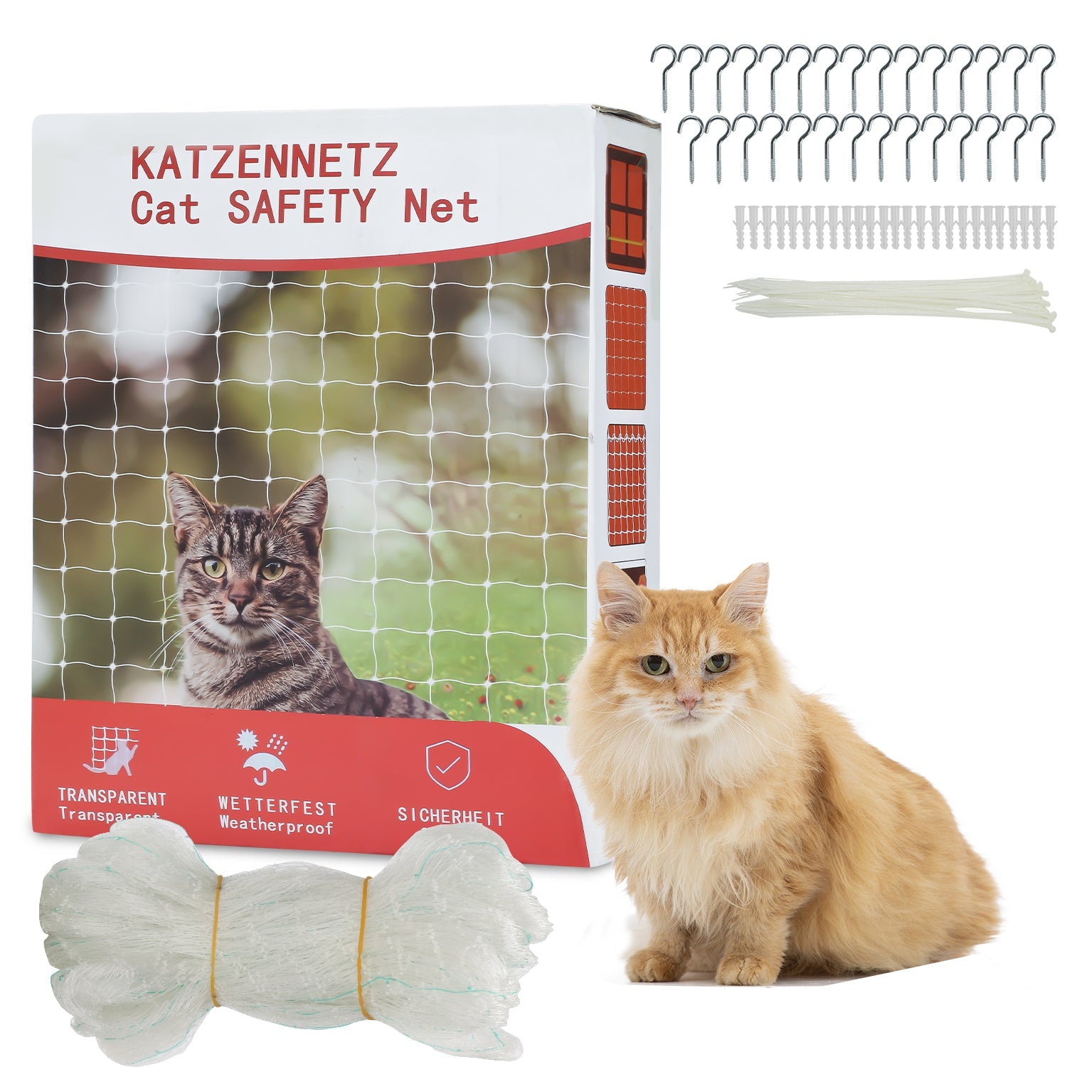 Cosmo Go Katzennetz Balkonnetz Sicherheitsnetz 3x8m