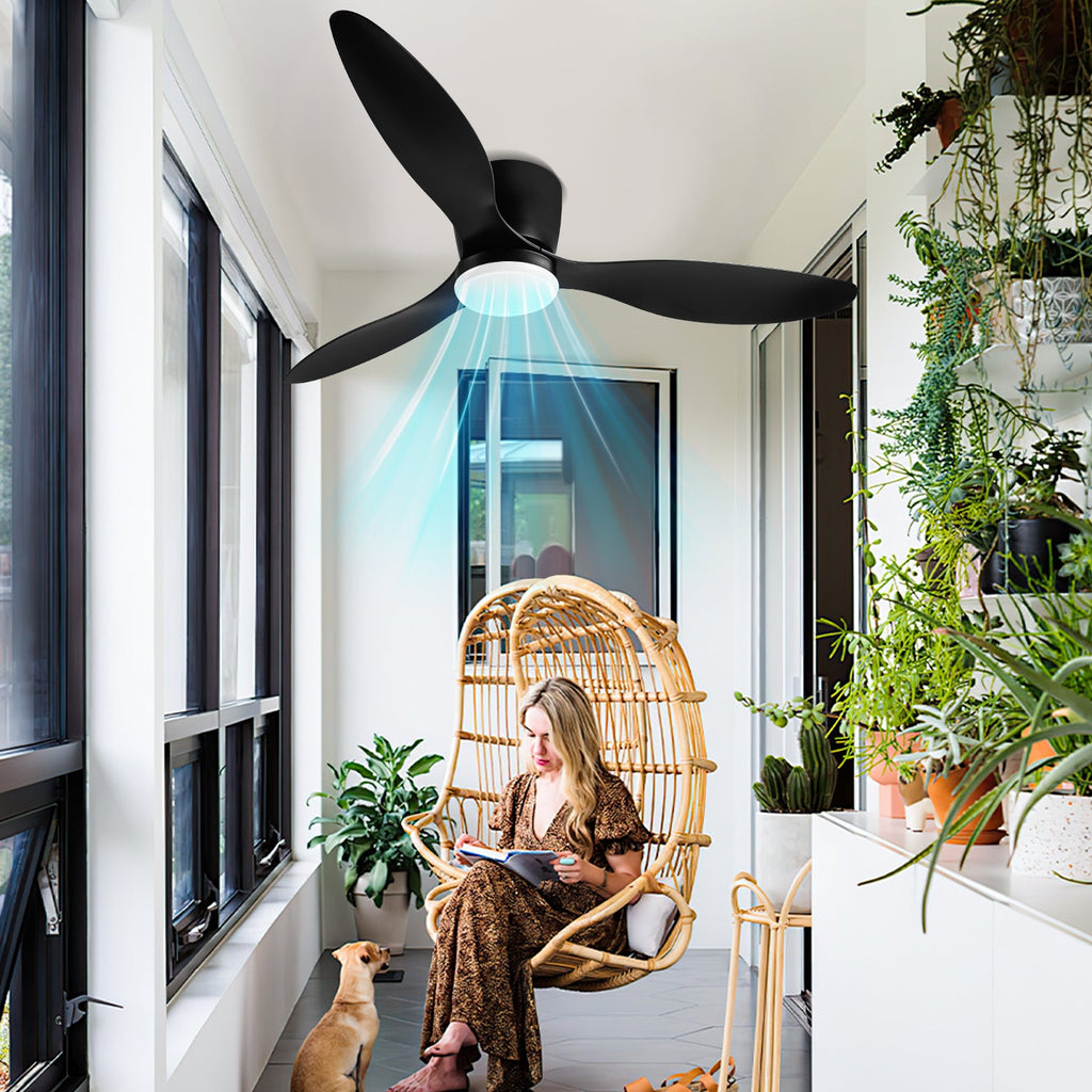 Cosmo Go Deckenventilator Lüfter LED Deckenlampe 40W