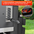 Cosmo Go Holzkohlegrill BBQ XXL Smoker mit Deckel
