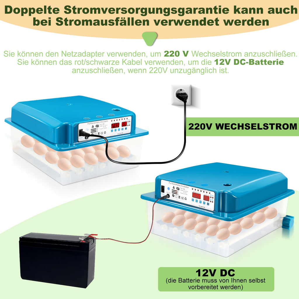 Cosmo Go Brutautomat Vollautomatisch Inkubator für Hühner 36 Eier