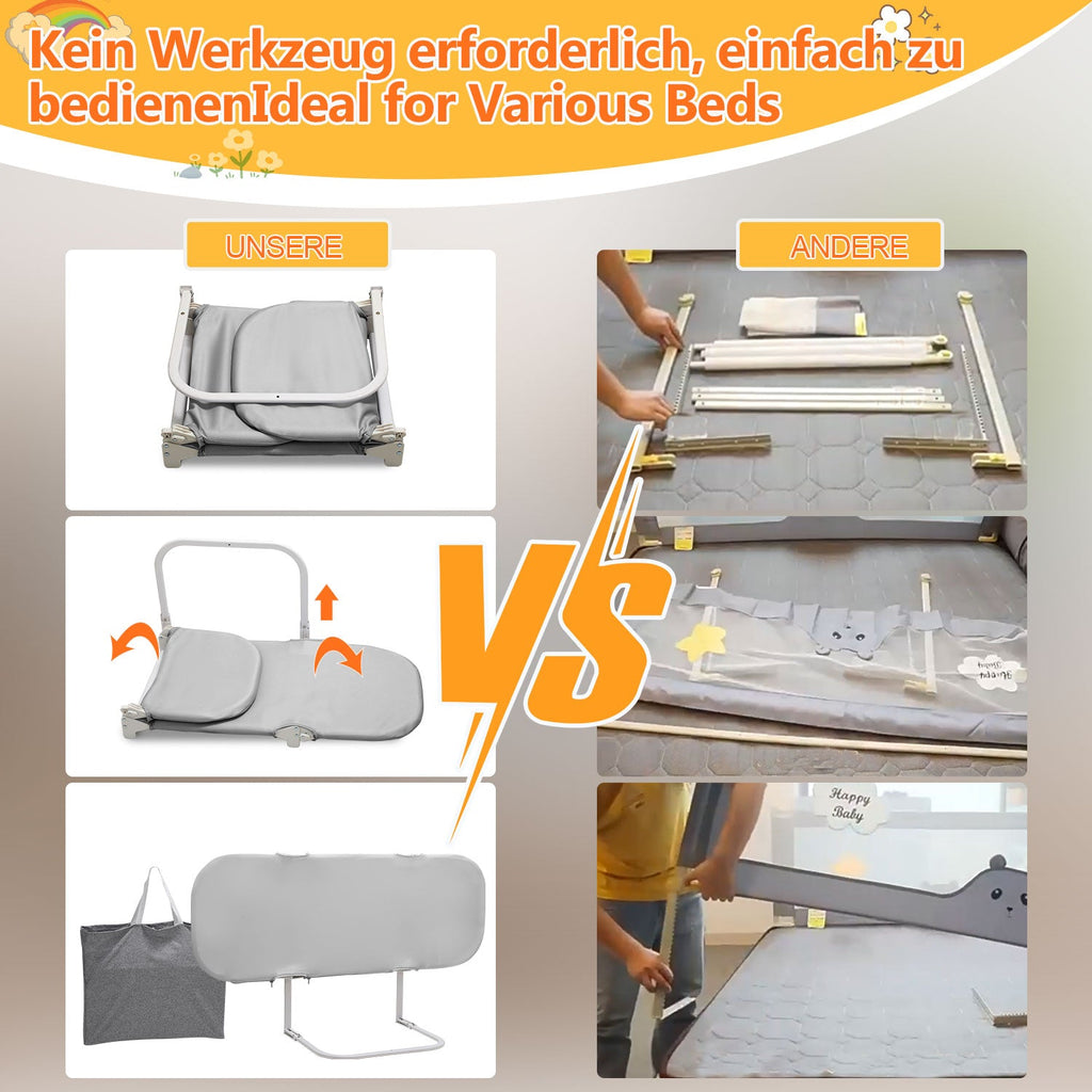 Cosmo Go Bettschutzgitter Rausfallschutz Faltbarer
