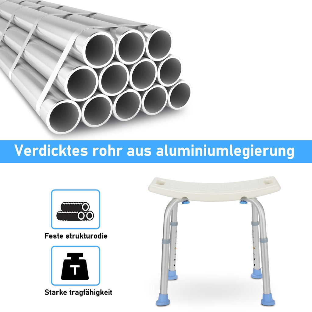 Cosmo Go Duschhocker Duschstuhl höhenverstellbar Aluminium