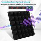 Cosmo Go Akustikschaumstoff Selbstklebend 3D Hochdichte Pyramide