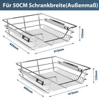 Cosmo Go Küchenschublade Teleskopschublade Metall 2 Stück