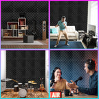 Cosmo Go Akustikschaumstoff Selbstklebend 3D Hochdichte Wellenmuster