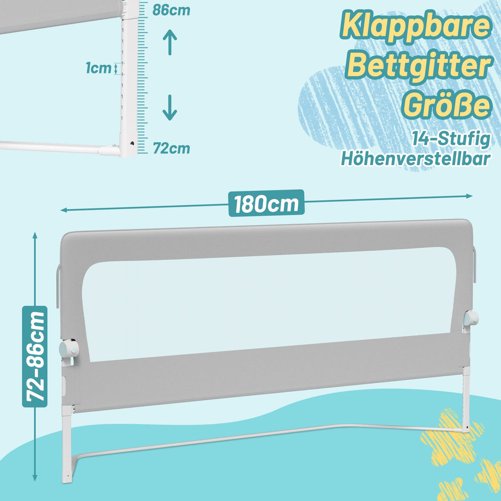 Cosmo Go Bettgitter Rausfallschutz Klappbar Höhenverstellbar