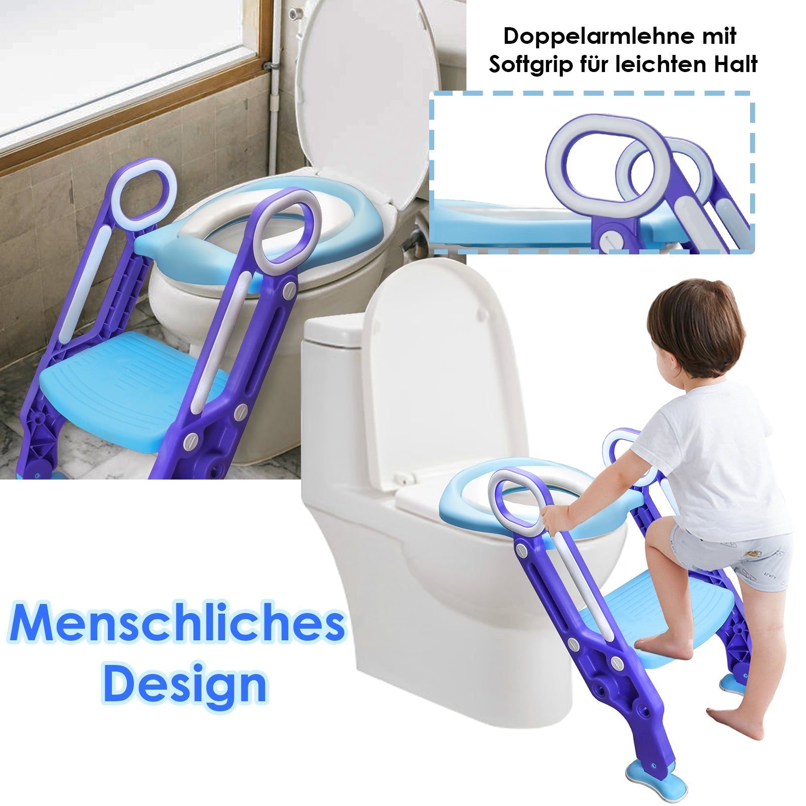 Cosmo Go Toilettentrainer mit Treppe Kinder Lerntöpfchen