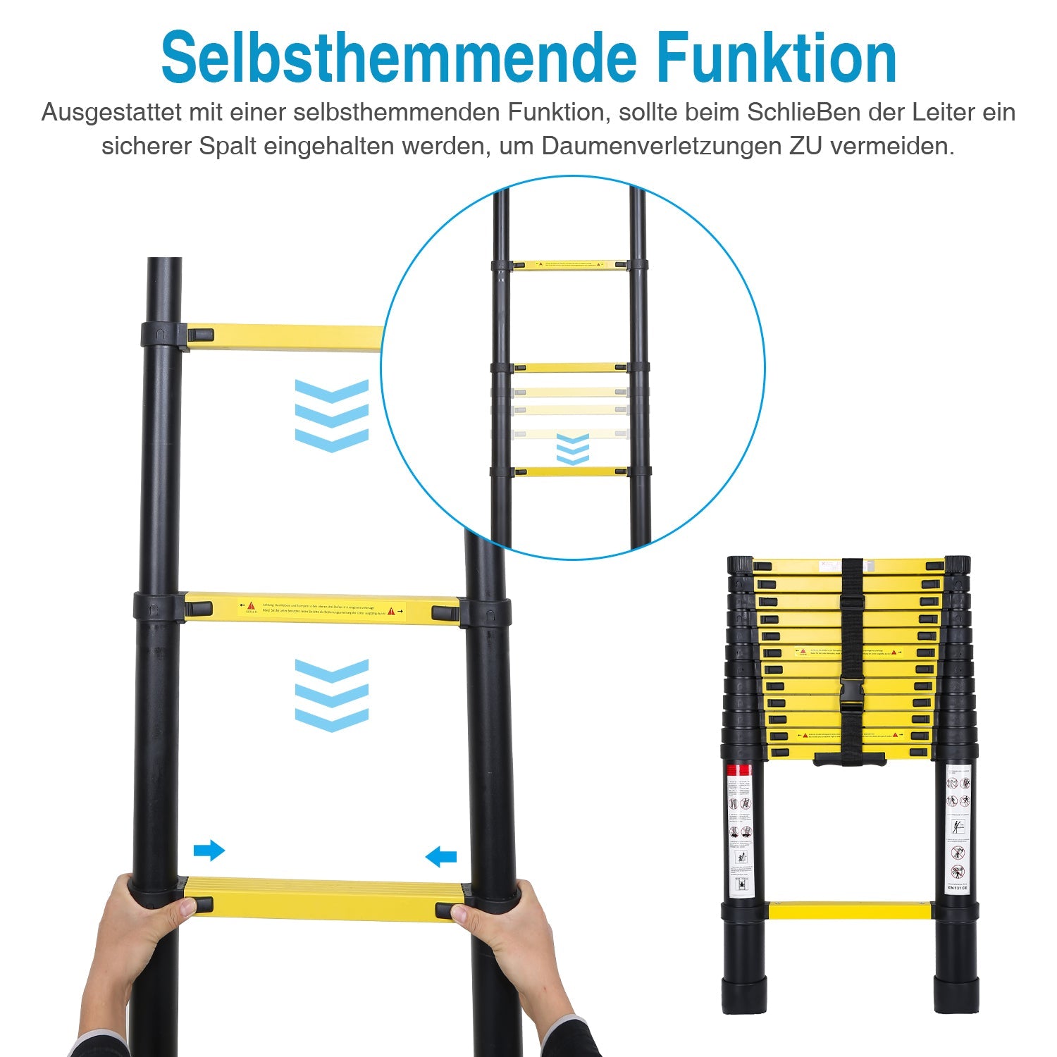 Cosmo Go Teleskopleiter Aluminium mit Abnehmbarem Haken