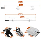 Cosmo Go BBQ Grillspieß Edelstahl Motor 4x Fleischnadel
