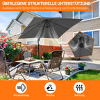 Cosmo Go Ampelschirm 300 x 300 cm Sonnenschirm 360° Drehbar