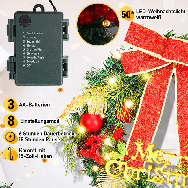 Cosmo Go Weihnachtskranz mit Beleuchtung Main Image