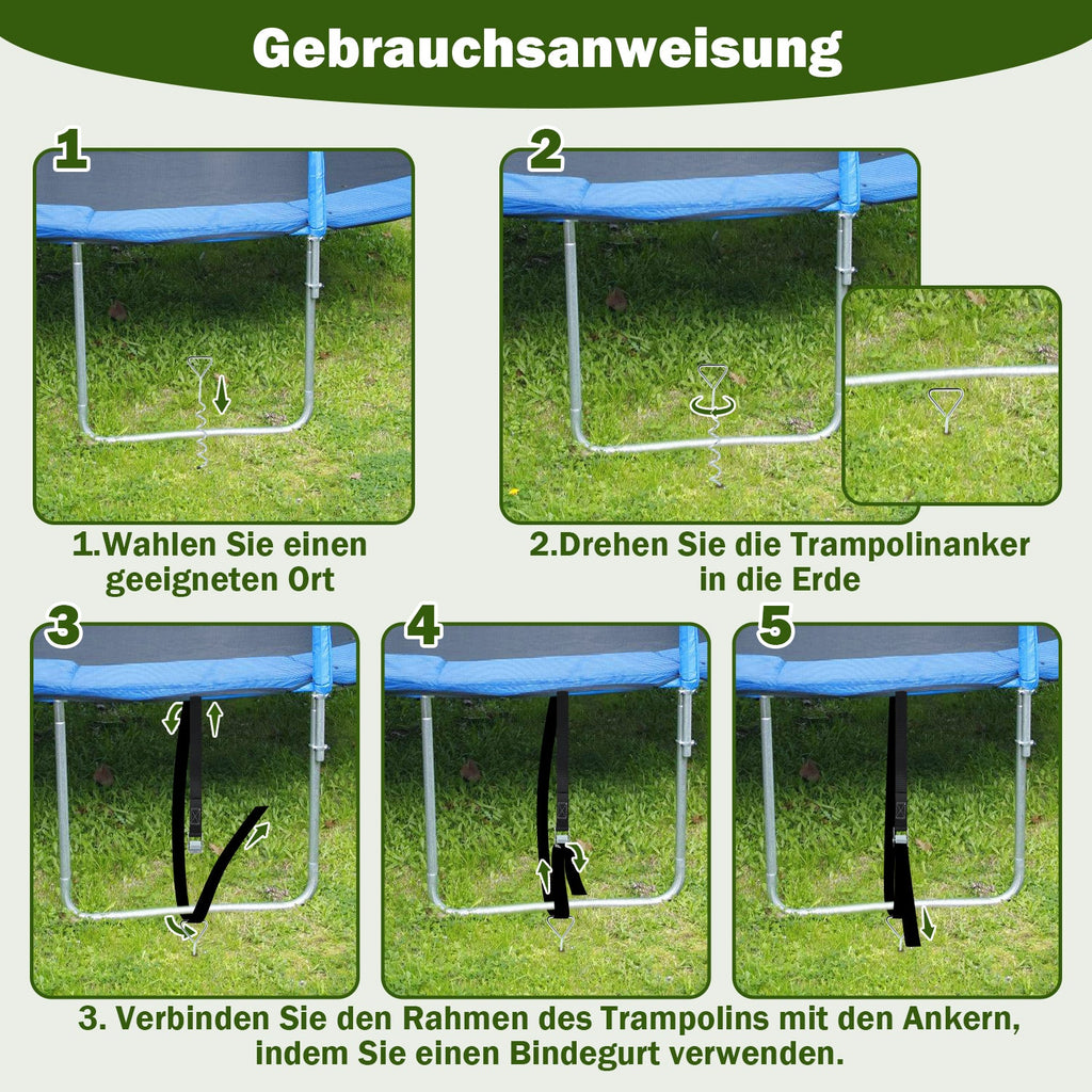 Cosmo Go Bodenanker für Trampoline Bodenveranker 4X
