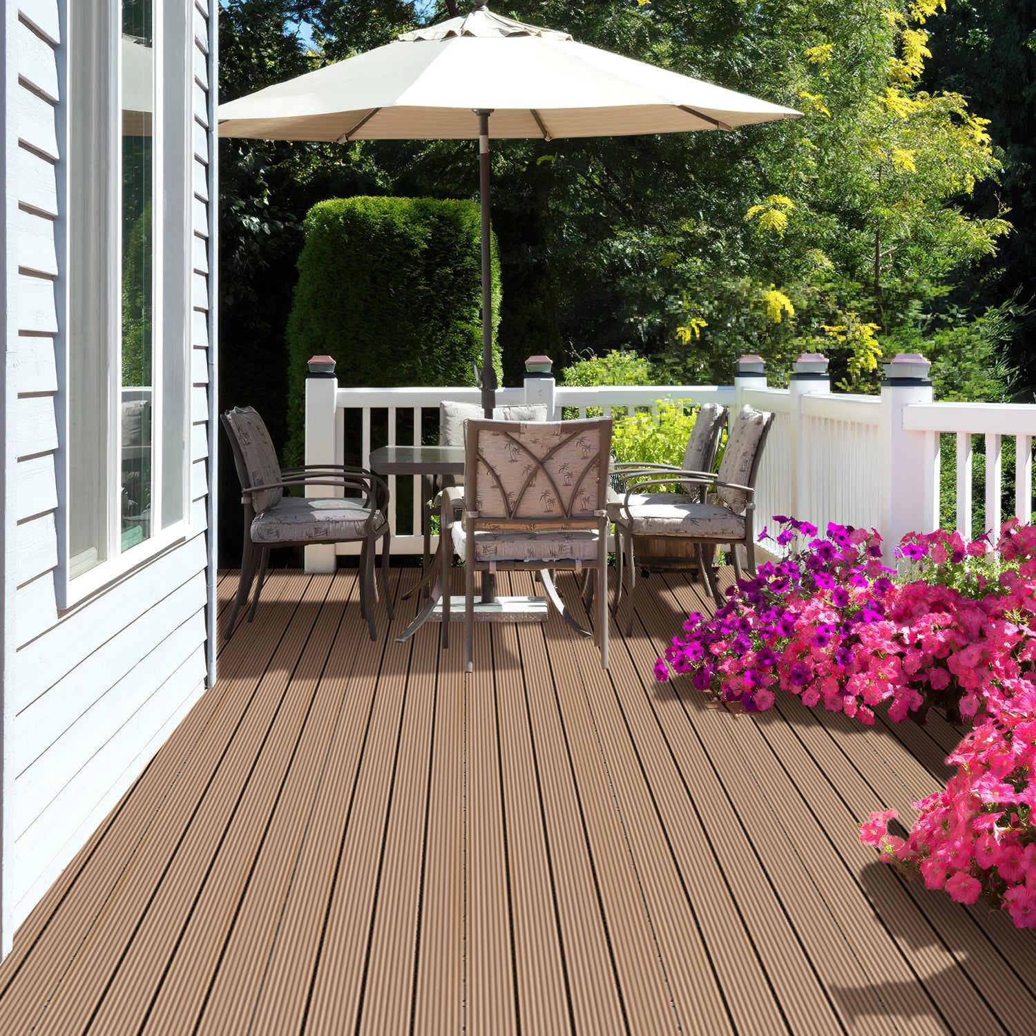 Cosmo Go WPC Terrassenfliesen Klickfliese 30x60cm 6stk