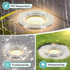 Cosmo Go LED Bodeneinbaustrahler 3W Naturweiß mit Mattierten Ersatzlinsen
