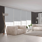 Cosmo Go Senkrechtmarkise AußenRollo Dunkelgrau/Hellgrau