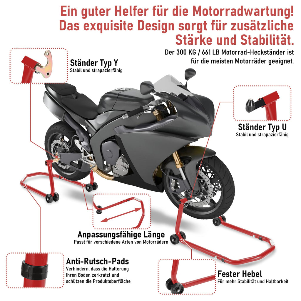 Cosmo Go Motorradständer Motorradheber Vorne/Hinten
