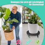 Cosmo Go Pflanzenroller Rund Einstellbar mit 360°Drehbare Rädern